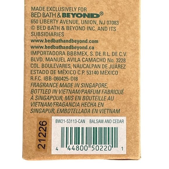 Holiday Embossed Ceramic Balsam and Cedar Branch Reed Diffuser Bee & Willow NEW - Picture 11 of 14